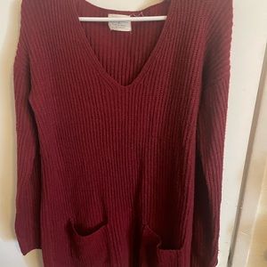 VGUC Pins and Needles Red Tunic Sweater (M)